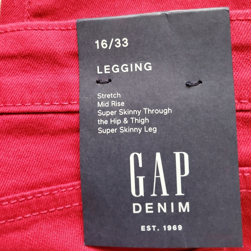 Gap skinny mid rise crop legging jeans, 38", pink - Picture 6 of 10